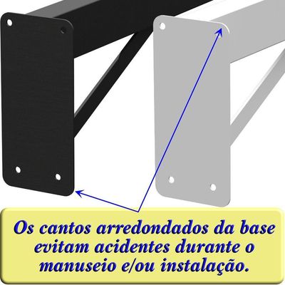 Suporte Pia Parafusar Bancada Aparador 30 Cm Preto
