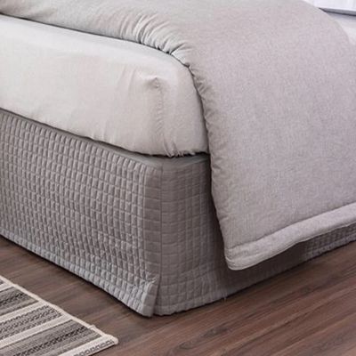 Saia Cama Box Solteiro Poliester ProboxPastilha Cinza Lavive