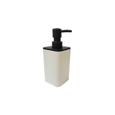 Porta Toalha Toalheiro Aço Preto Porta Sabonete Liquido Bege