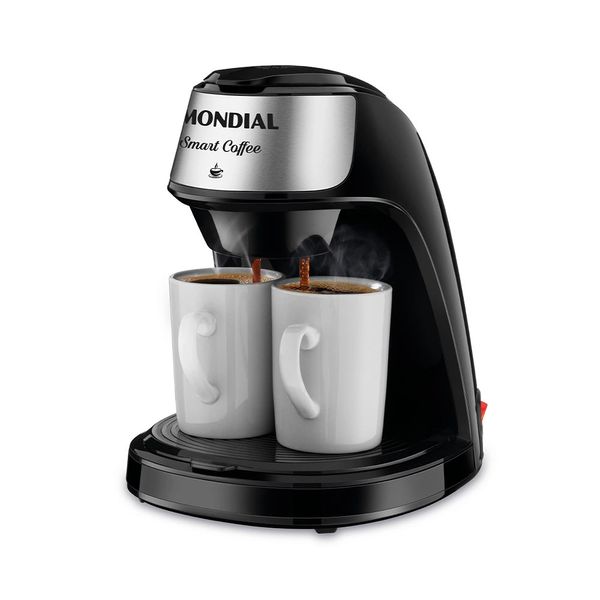 Cafeteira Elétrica Mondial Smart Coffee C-42-2X-B com 2 Xícaras Preta - 220V Cafeteira Elétrica Mondial Smart Coffee C-42-2X-B com 2 Xícaras Preta - 220V