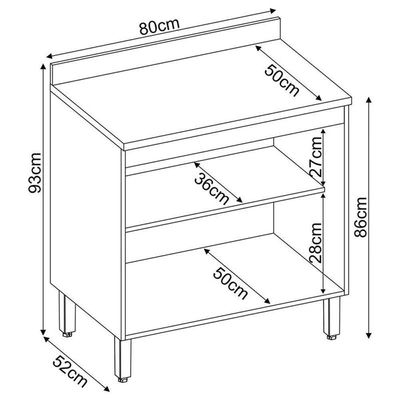 Balcão Firenze 2 Portas 80cm Com Tampo Mdp Demóbile Amêndola Nude Prime