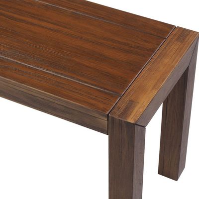 Banco Decorativo para Varanda Cozinha Dumai 120cm Madeira Maciça Walnut Escovado - Gran Belo