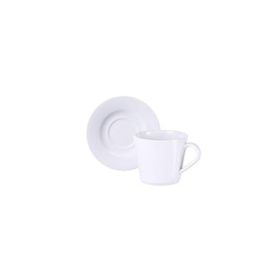 Conjunto Xícara E Pires De Chá Tramontina Mesh Em Porcelana Decorada, 185 Ml 2 Peças