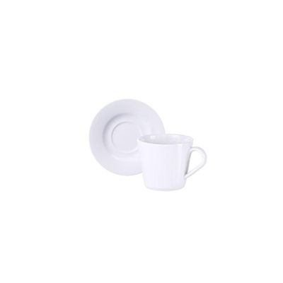 Conjunto Xícara E Pires De Chá Tramontina Mesh Em Porcelana Decorada, 185 Ml 2 Peças