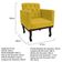 Kit Diva Recamier Diana 120cm Lado Esquerdo E 2 Poltronas Classic Suede Amarelo