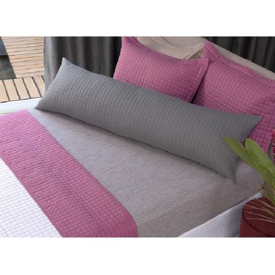 Porta Travesseiro Poliester Abraço Plaza 50cmx150cm Lavive Cinza