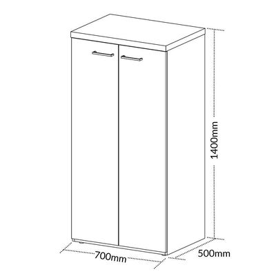 Armario Multiuso Tampo Tamburato 70cm Tok Olmo Branco Arty Olmo Branco