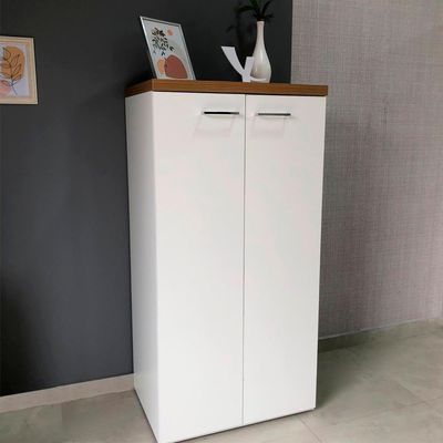 Armario Multiuso Tampo Tamburato 70cm Tok Olmo Branco Arty Olmo Branco