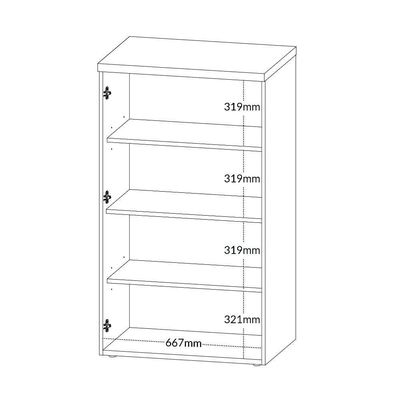 Armario Multiuso Tampo Tamburato 70cm Tok Olmo Branco Arty Olmo Branco