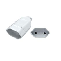 Kit 50 Tomada Fêmea 2P 10A Desmontável Branco