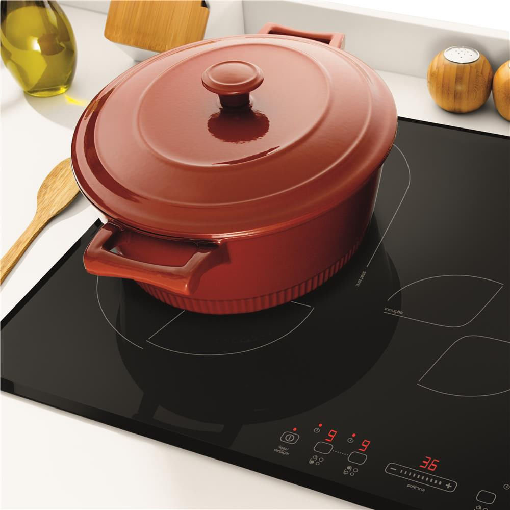 Cooktop 4 Bocas Vitrocerâmico BDJ77AEBNA por Indução Brastemp Le Biscuit
