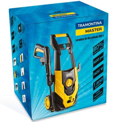 Lavadora de Alta Pressão Tramontina Master 1.400W - 1.600 Psi Amarelo com Preto / 110V