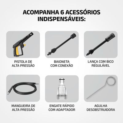 Lavadora de Alta Pressão Aqua Power II Mondial 1500W - LAP-02-GY 127V