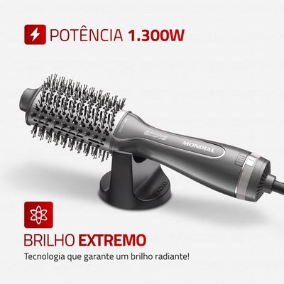 Escova Secadora Space Shine Mondial Grafite 1300W ES-20 BIV