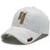 Boné De Beisebol Masculino Esportivo Bordado Ajustavel Branco 55-60cm