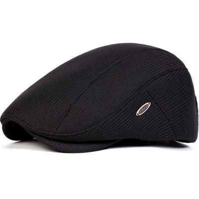 Boina Masculina Lisa Britânica Moda Primavera E Outono Casual Preto