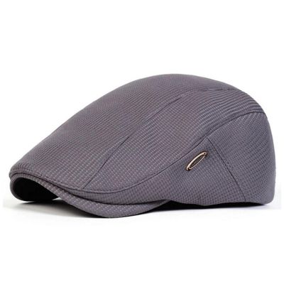 Boina Masculina Lisa Britânica Moda Primavera E Outono Casual Cinza