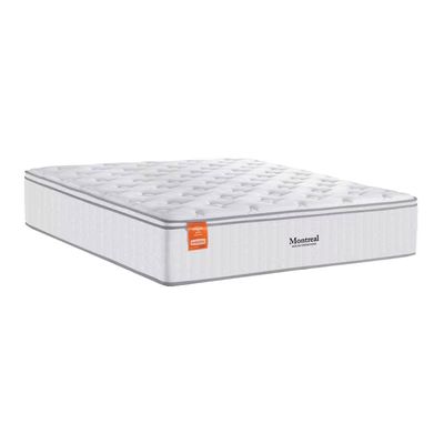 Colchão de Casal Inducol Montreal com Europillow e Revestimento em Tecido Malha 28x138x188cm Branco