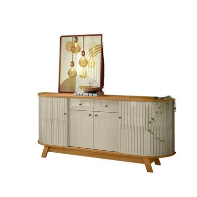 Buffet Aparador 4 Portas 2 Gavetas 183x81cm Mônaco Madetec Cumaru Opala