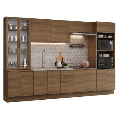 Armário De Cozinha Completa 340cm Rustic Stella Madesa 01 Rustic