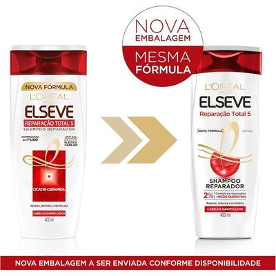 Shampoo Reparador L'oréal Paris Elseve Reparação Total 5+ 400ml