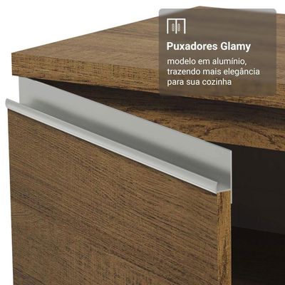 Armário De Cozinha Completa 340cm Rustic Glamy Madesa 01 Rustic