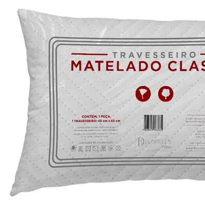 Kit 2 Travesseiros Suporte 65cm X 45cm Matelado Classic