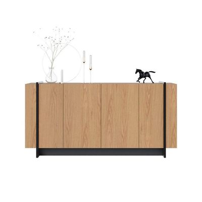 Buffet Aparador 160cm com 4 Portas Copacabana Freijó Preto Fosco Colibri
