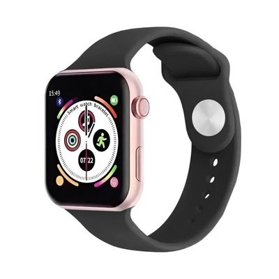 Relógio Inteligente Smartwatch W34s Rosê Gold Troca Pulseira Ligações Monitor Cardíaco