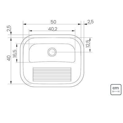 Tanque de Encaixe Hera Aço Inox Acetinado 34 L - Tramontina 94400/107