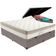 Cama Box Baú Cinza E Colchão King Best Molas Ensacadas Queen 158x198x33 Anjos
