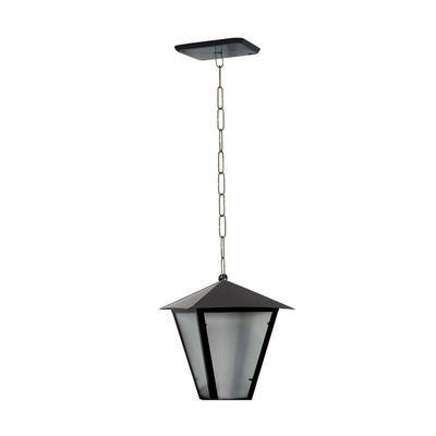 Luminária Romana de Teto Alumínio Fundido Preto 31cm