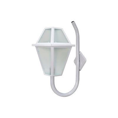 Luminária Imperial Braço Curvo Parede Alumínio Branco 56x38