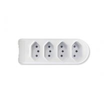 Tomada Barra 4 Tomadas 2P+T 10A 250V Branca
