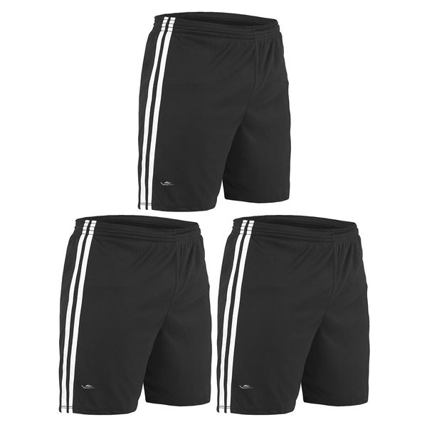 Kit 3 Calções Elite Essential Oreste Granillo Juvenil 8 / Preto/Branco