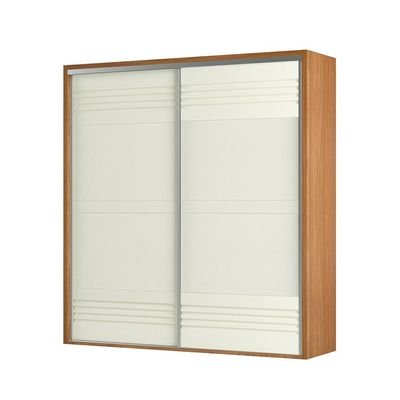 Guarda-Roupa Casal Girona 100% MDF 2 PT 2 GV Freijó e Off White