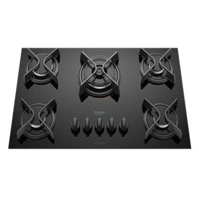Cooktop 5 Bocas a Gás Dako Supreme com Queimador Tripla Chama e Mesa de Vidro Temperado Preto Bivolt