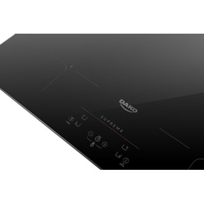 Cooktop 5 Bocas a Gás Dako Supreme com Queimador Tripla Chama e Mesa de Vidro Temperado Preto Bivolt