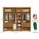 Guarda Roupa Grande com Ripado 260x230cm Araguaia Moval Freijó Off White