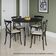 Mesa Jantar Redonda Preta Hairpin 110cm Elen Base Ferro Preto