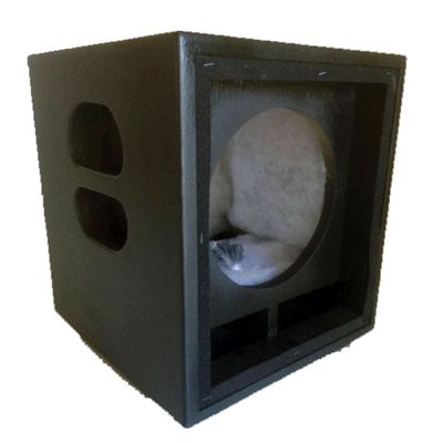 Gabinete de caixa de som 18" quadr. comp. de 18 mm c/ tela