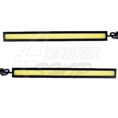 Kit Fita Barra DRL Farol Aux LED Super Branco 12v 17cm Par
