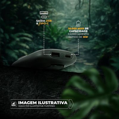 Carregador portátil wireless 2 em 1 magsafe survivor