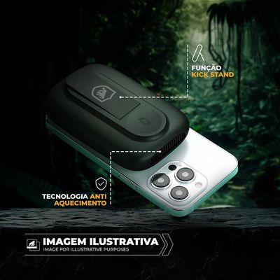 Carregador portátil wireless 2 em 1 magsafe survivor