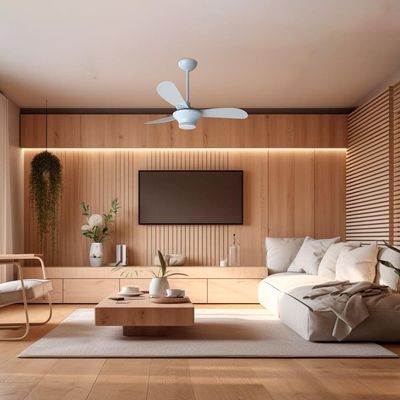 Ventilador de Teto Ventisol Mistral Inverter com Luminária LED 18W e Controle Remoto Branco / Bivolt