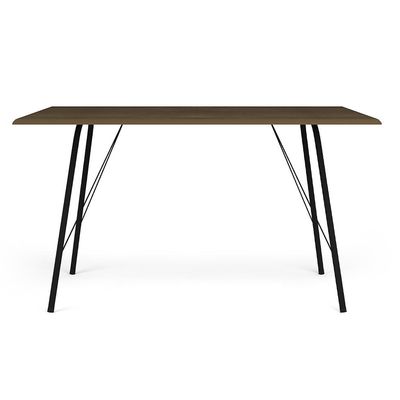 Mesa de Jantar Retangular Paraty Amêndoa e Preta 120 cm