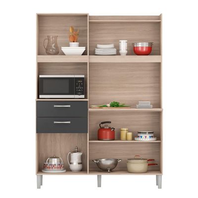 Kit de Cozinha Harmonia 6 PT 2 GV Avena e Grafite