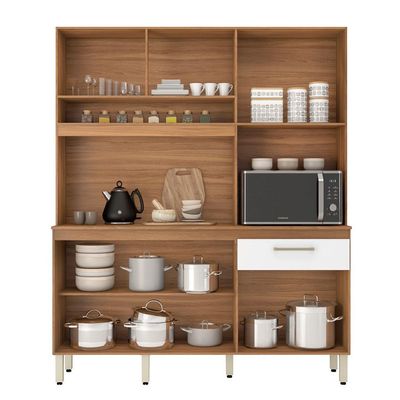 Kit de Cozinha Álamo 6 PT 1 GV Amêndola e Branco