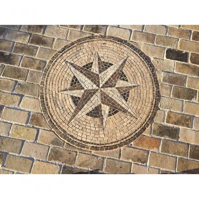 Rosa Dos Ventos Em Mosaico Exclusivo Tamanho 120cm