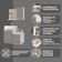 Conjunto Gabinete Banheiro Cross 60 (gabinete+espelheira+cuba) Branco Cinza